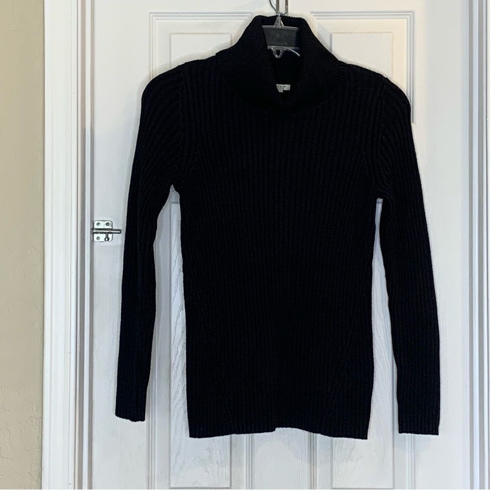 Sonoma Loose Rib Neck Turtleneck Black Size Medium